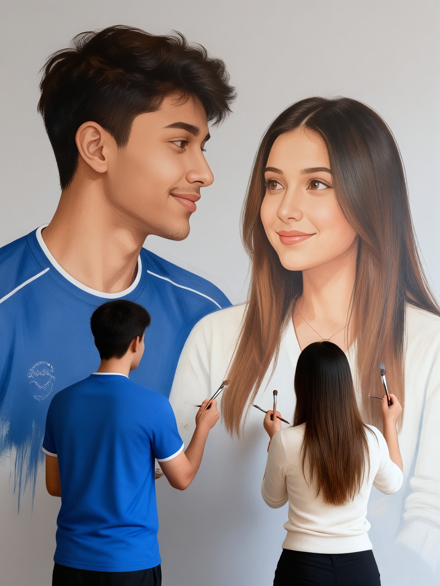 Minimal Studio Couple Mural image