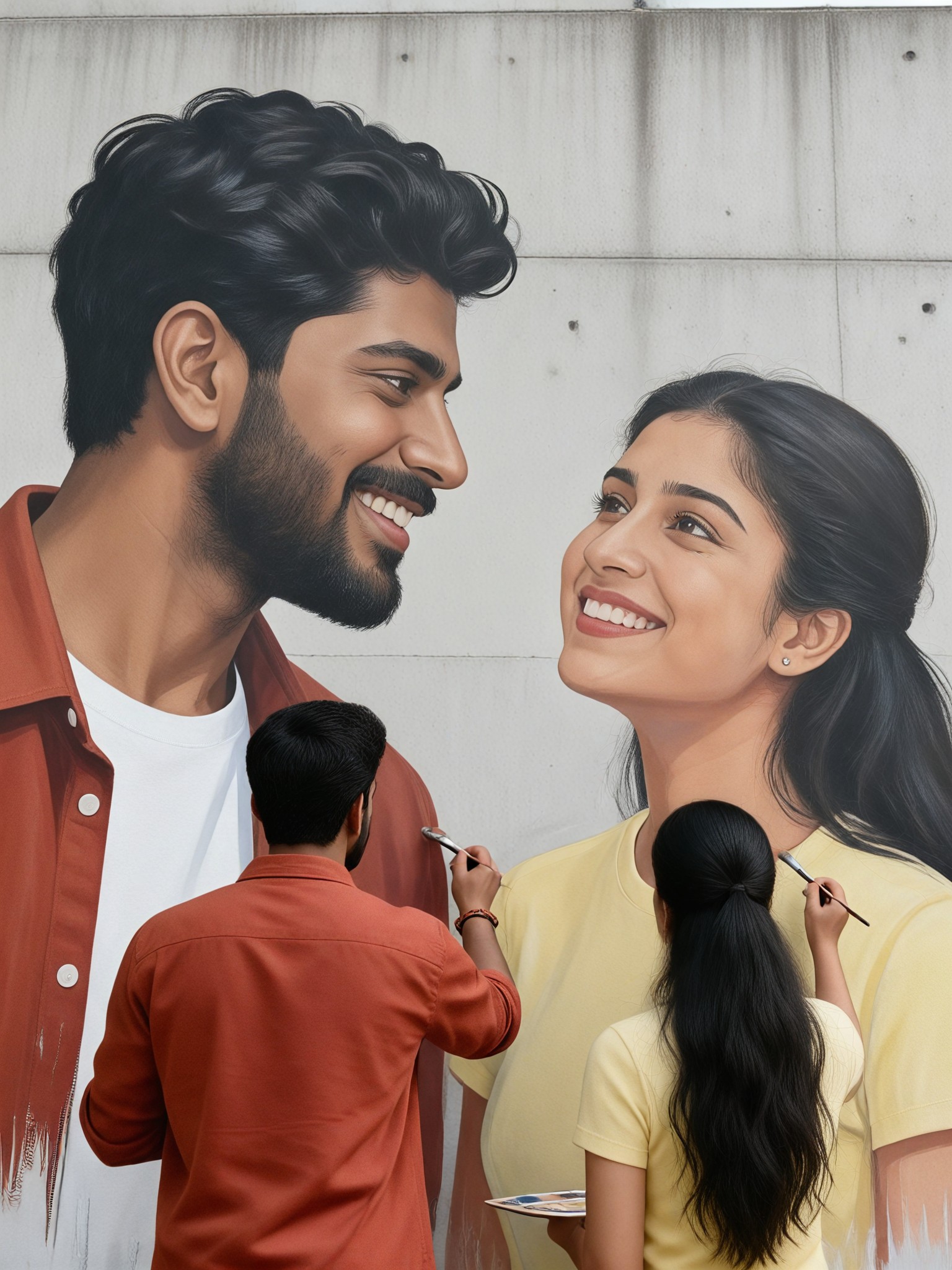 Minimal Studio Couple Mural image
