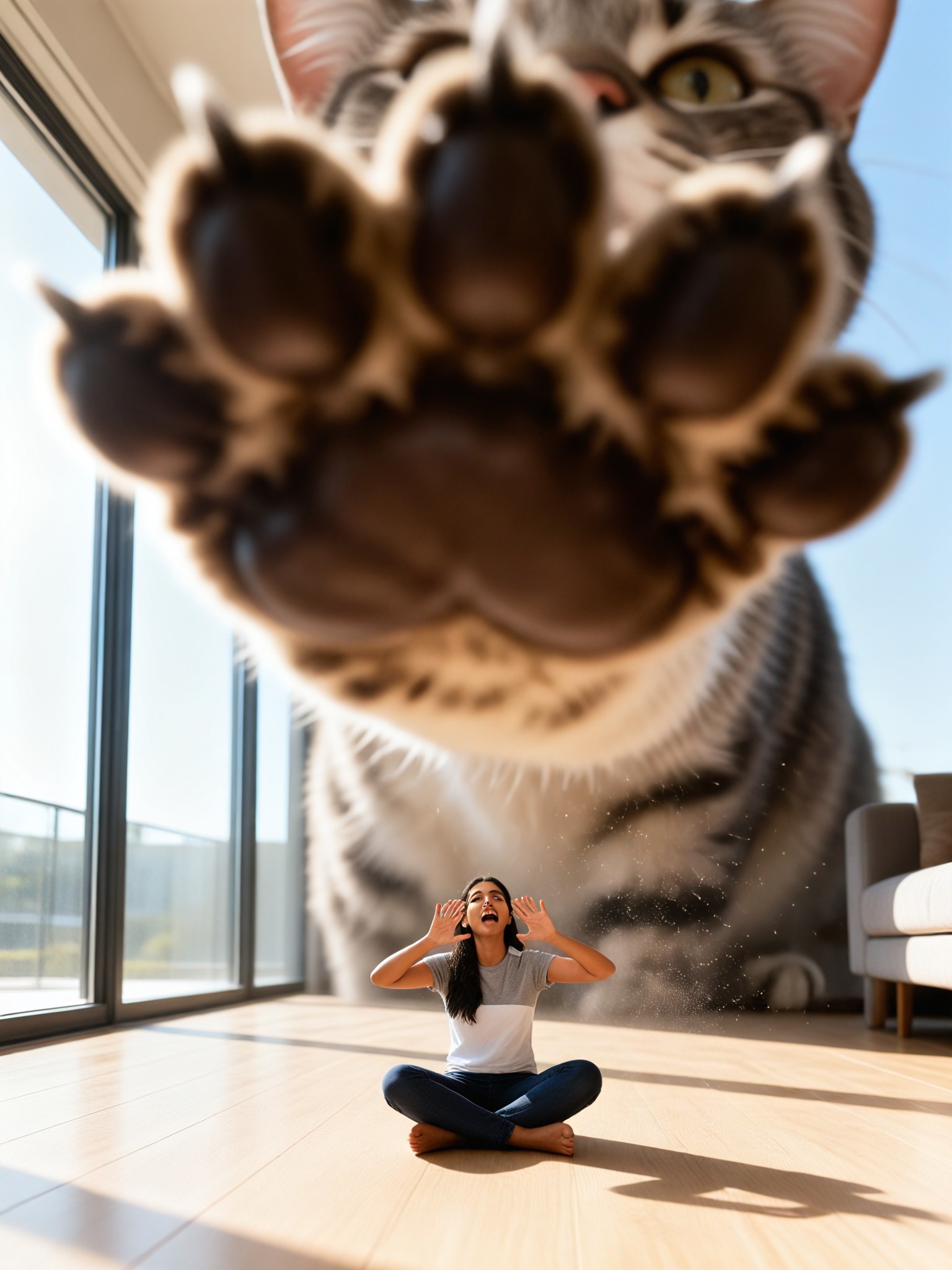 The giant cat stares image