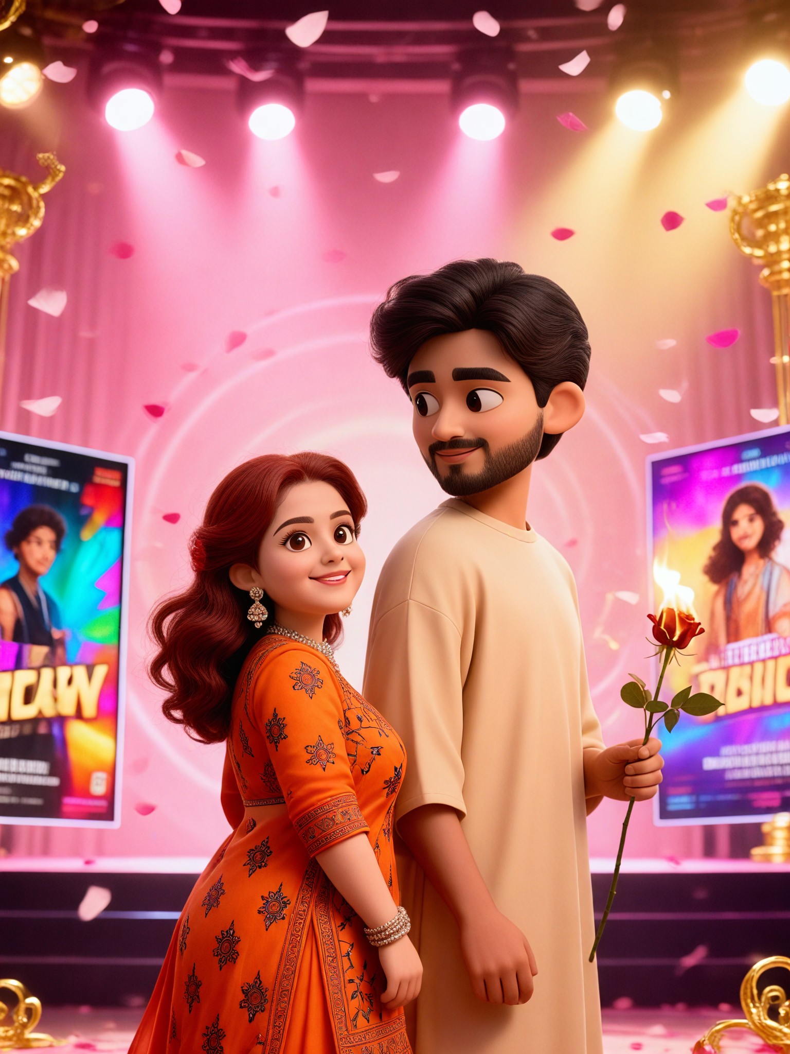 Q-Style Romantic Poster Stars image