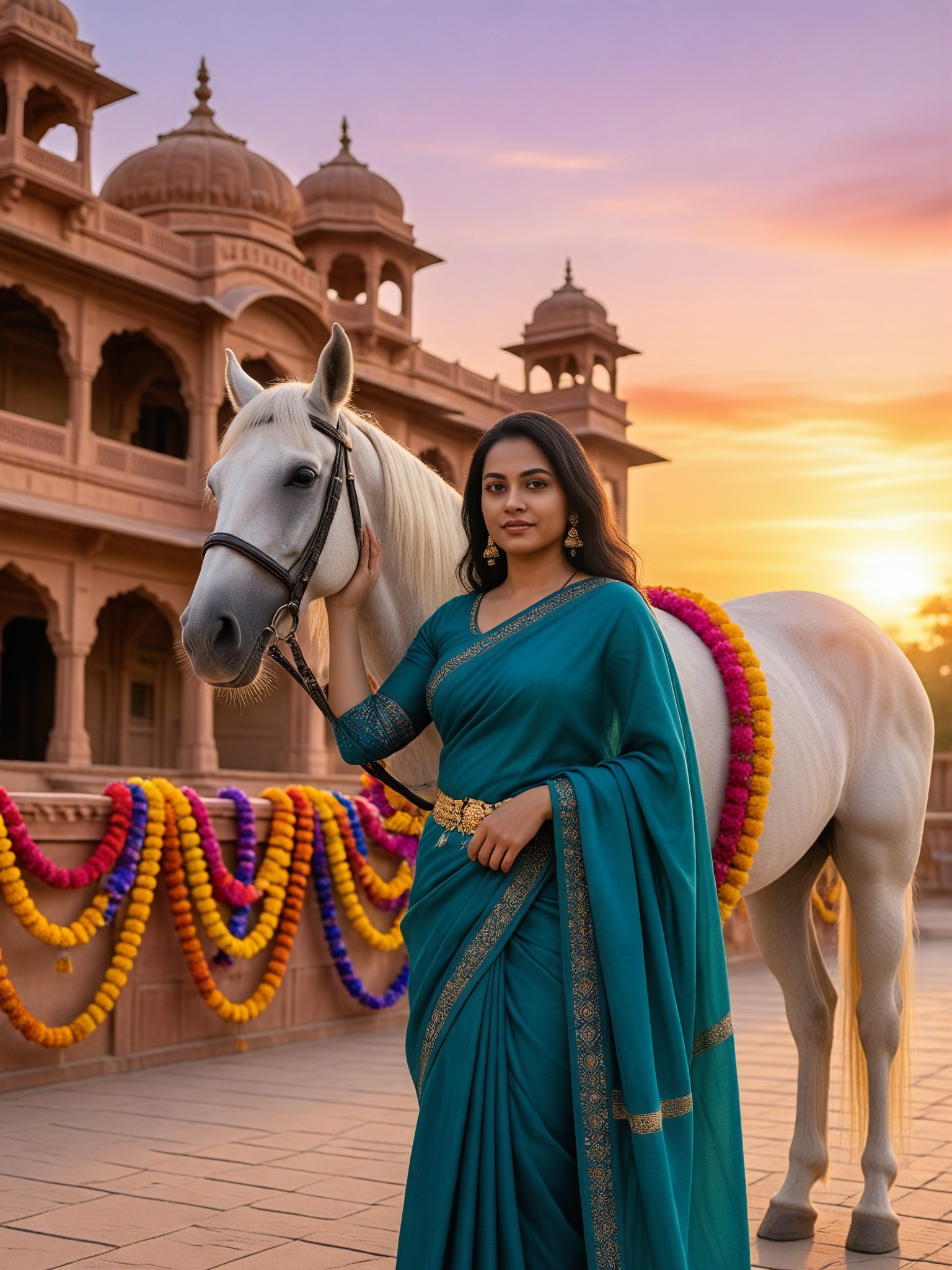 Sandstone Palace White Horse Portrait image