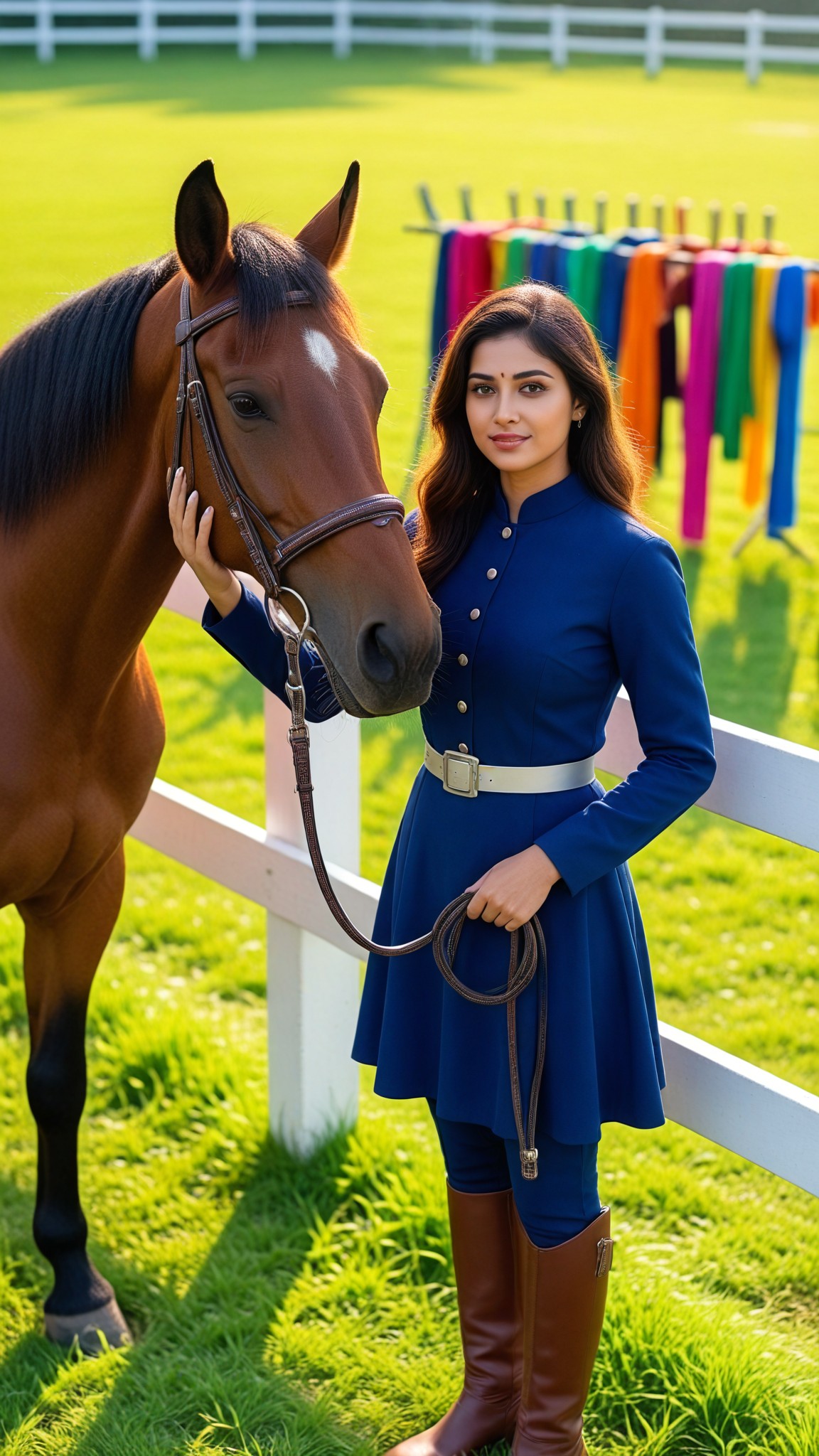 White Fence Riding Portrait image
