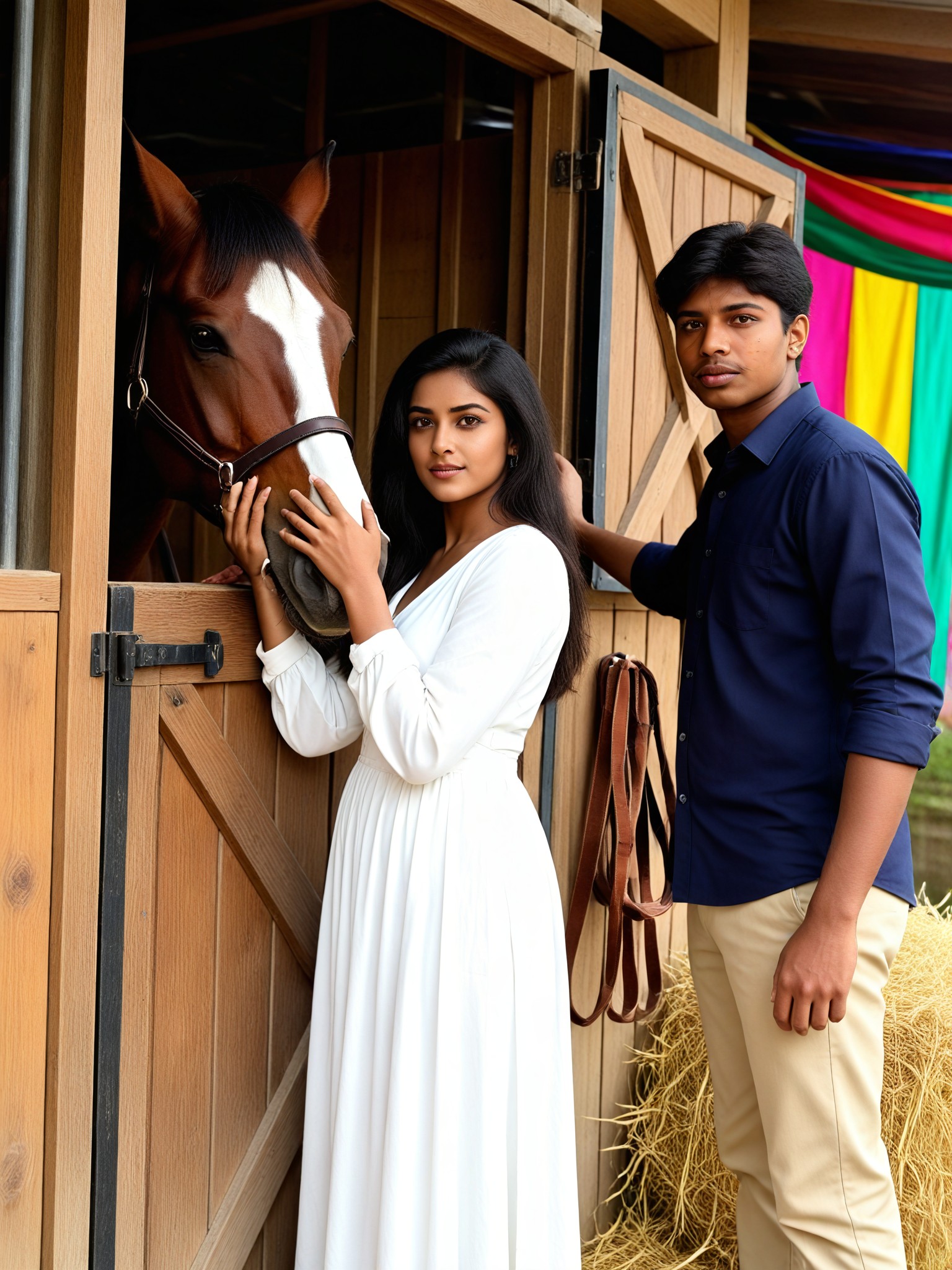 Wooden Stable Couple Portrait image
