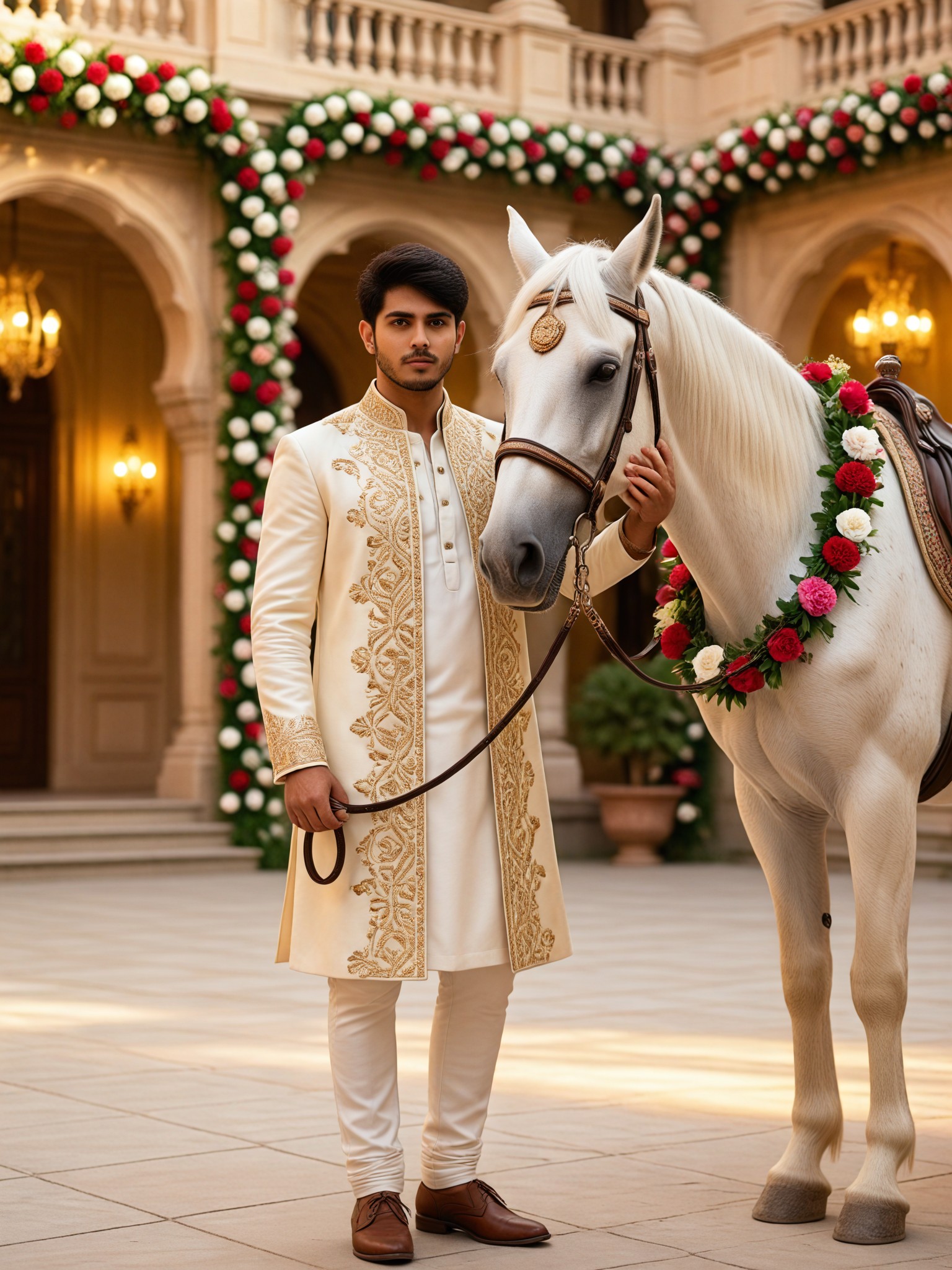 Palace Courtyard Groom Portrait image