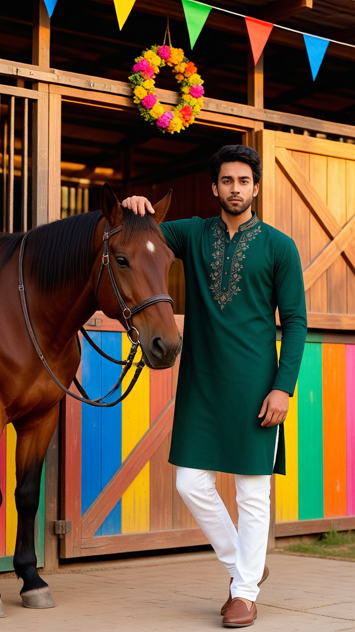 Colorful Stable Male Portrait image