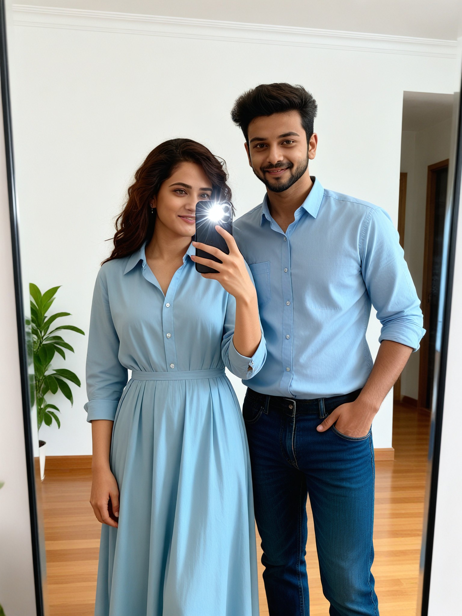 Blue Shirt Couple image