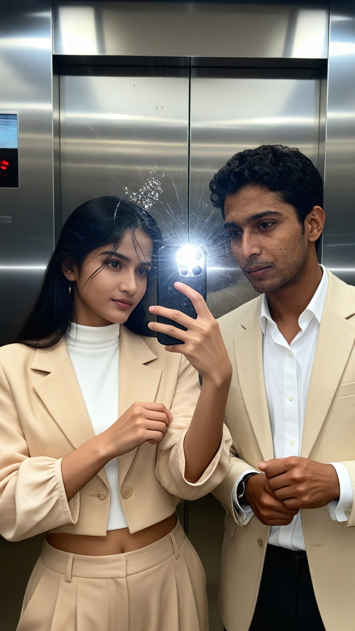 Beige Blazer Couple image