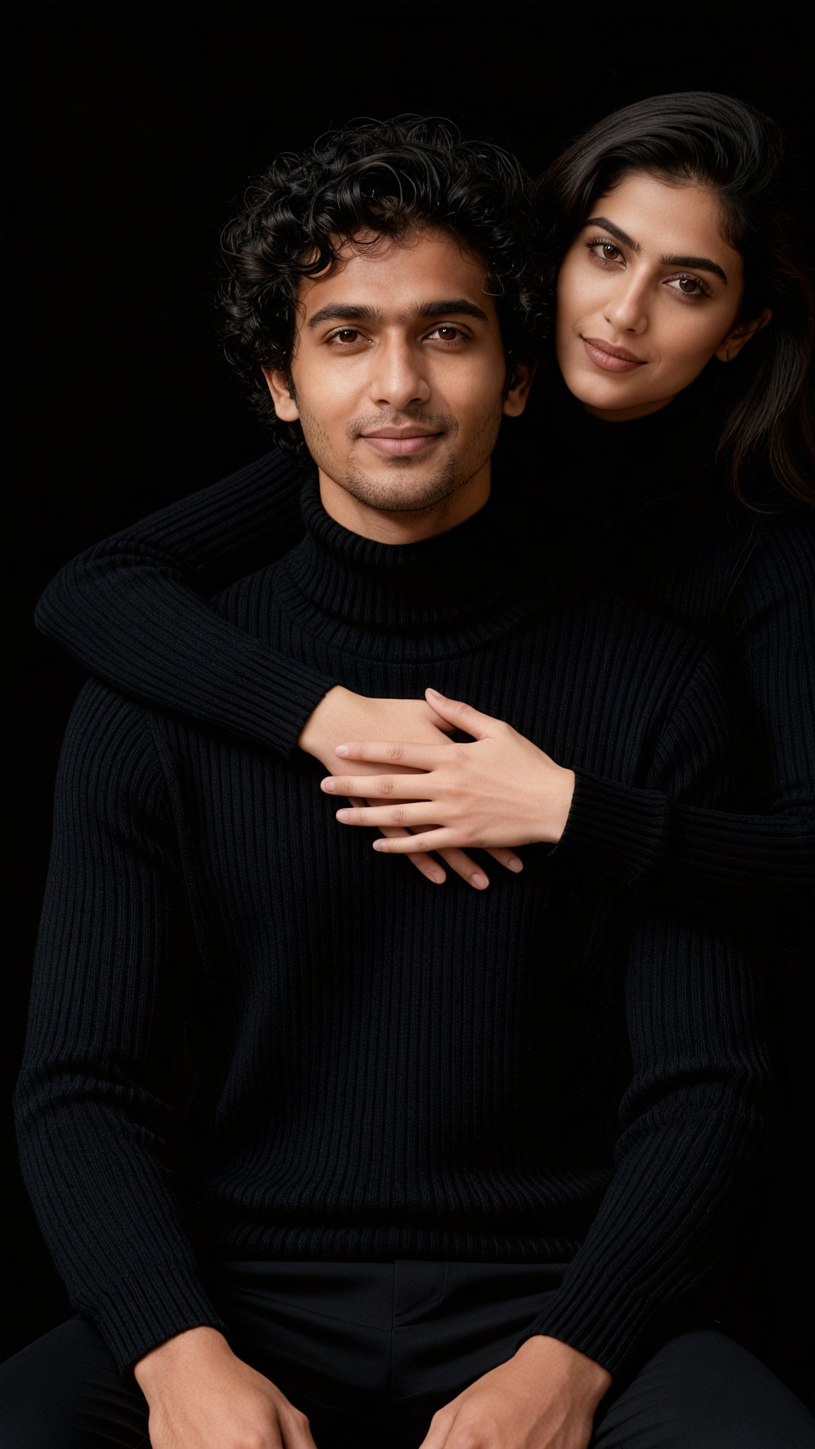 Black-themed couple photoshoot - p1 image
