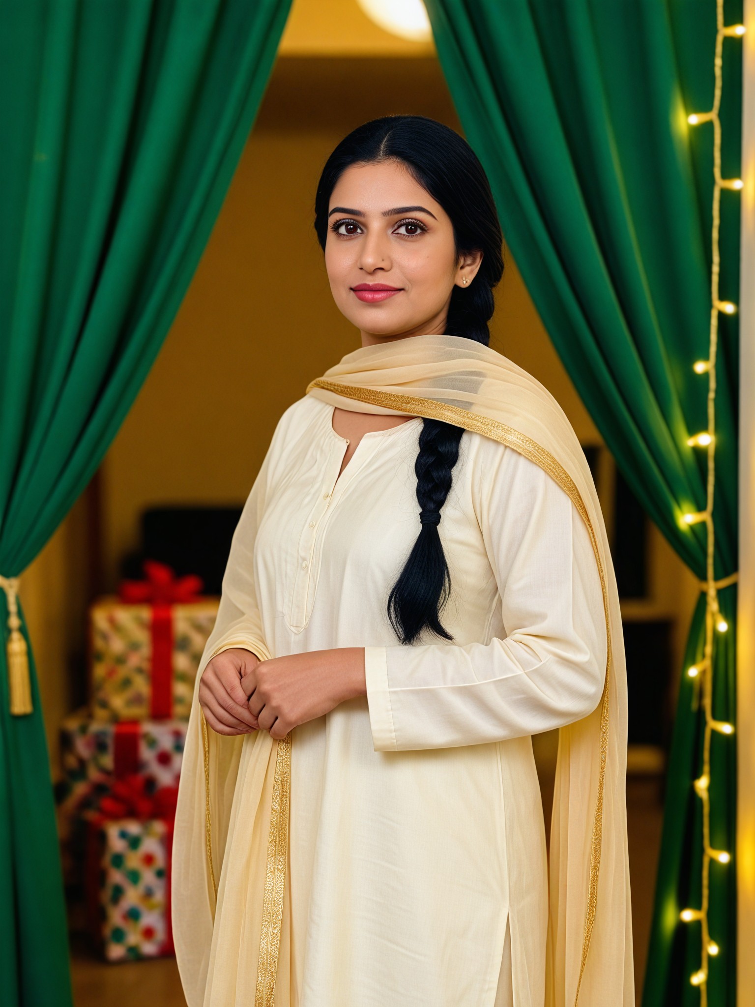 Golden Dupatta image