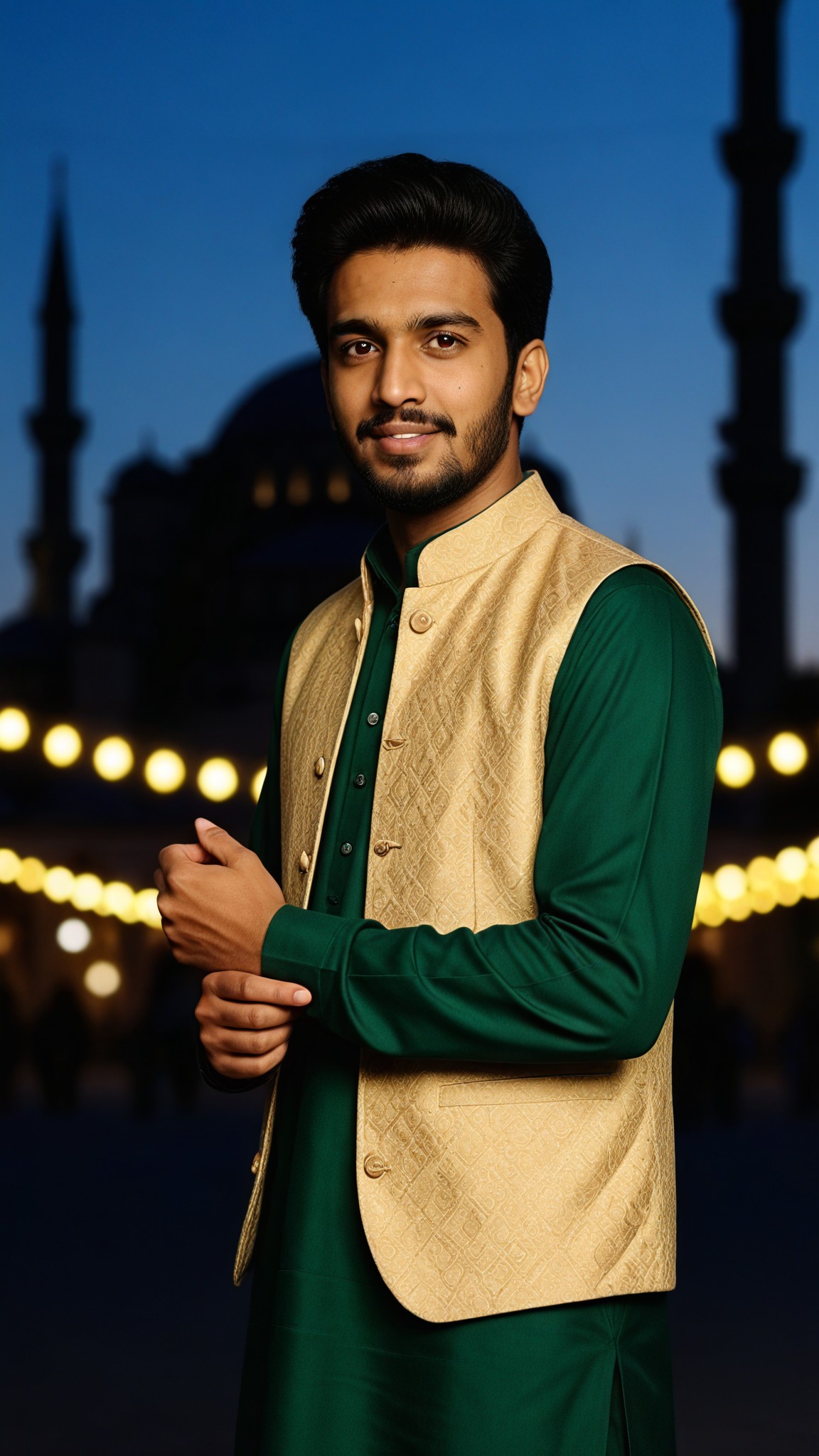 Green Kurta Eid image