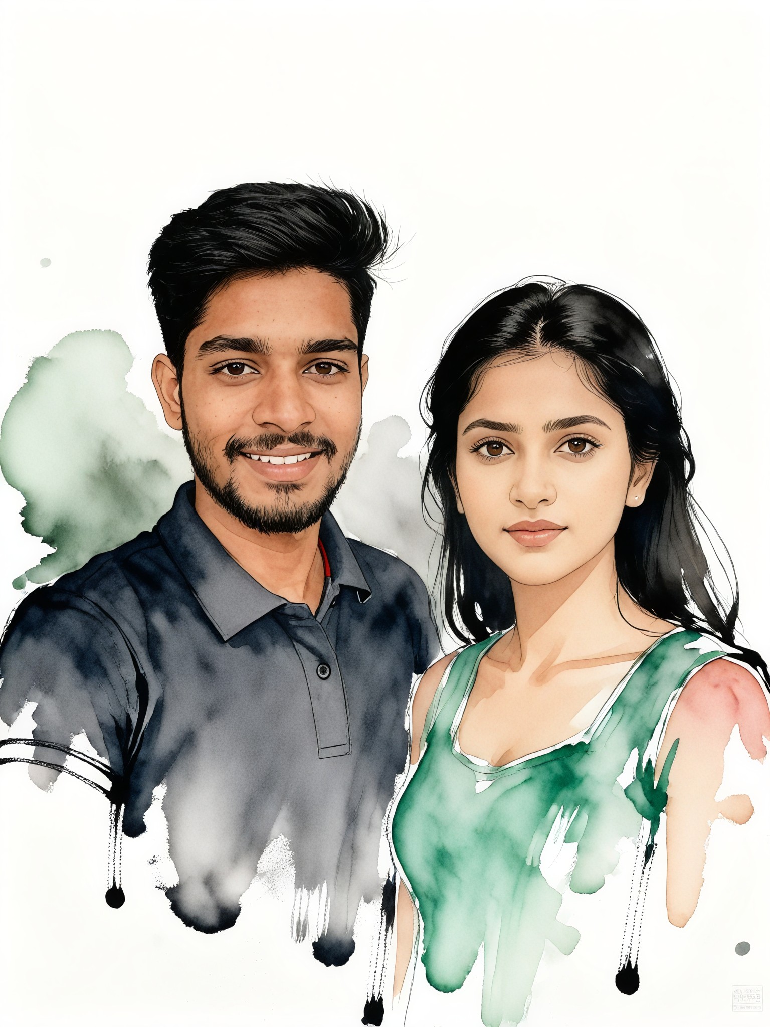 Ink Wash Portrait image
