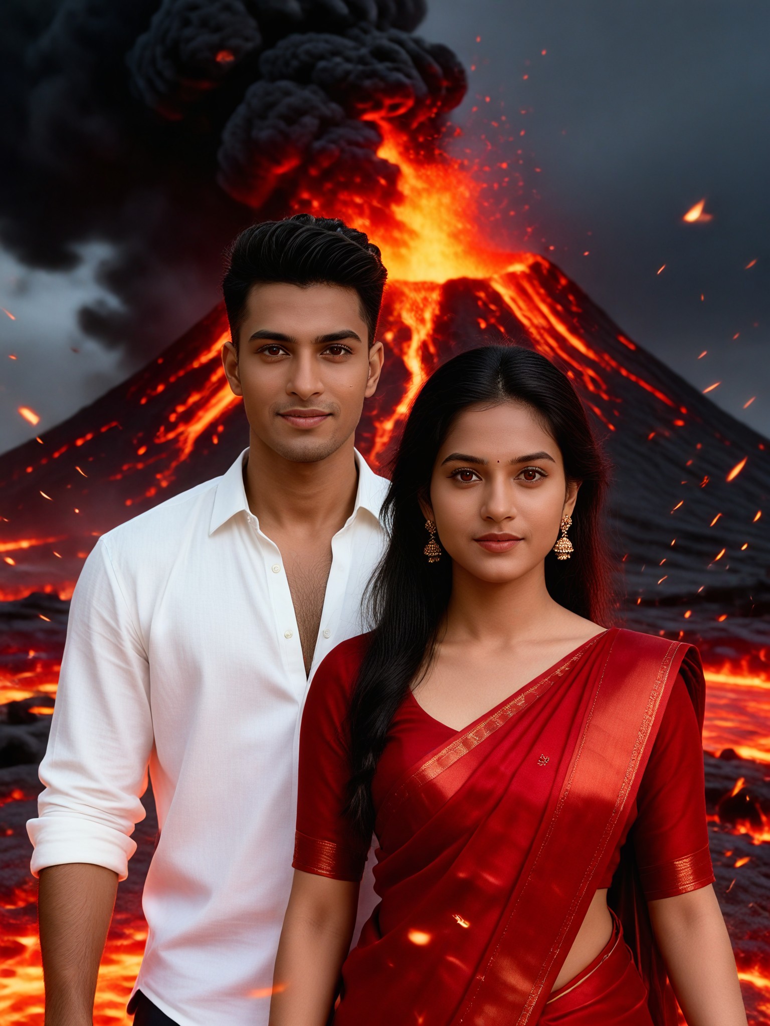 Volcano Couple Poster image