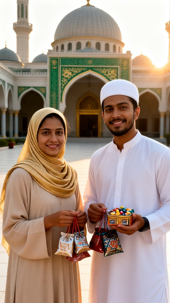 Eid Prayer Couple image