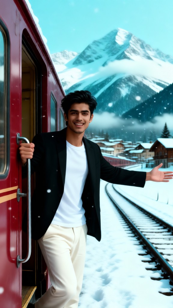 Handsome snow photos image