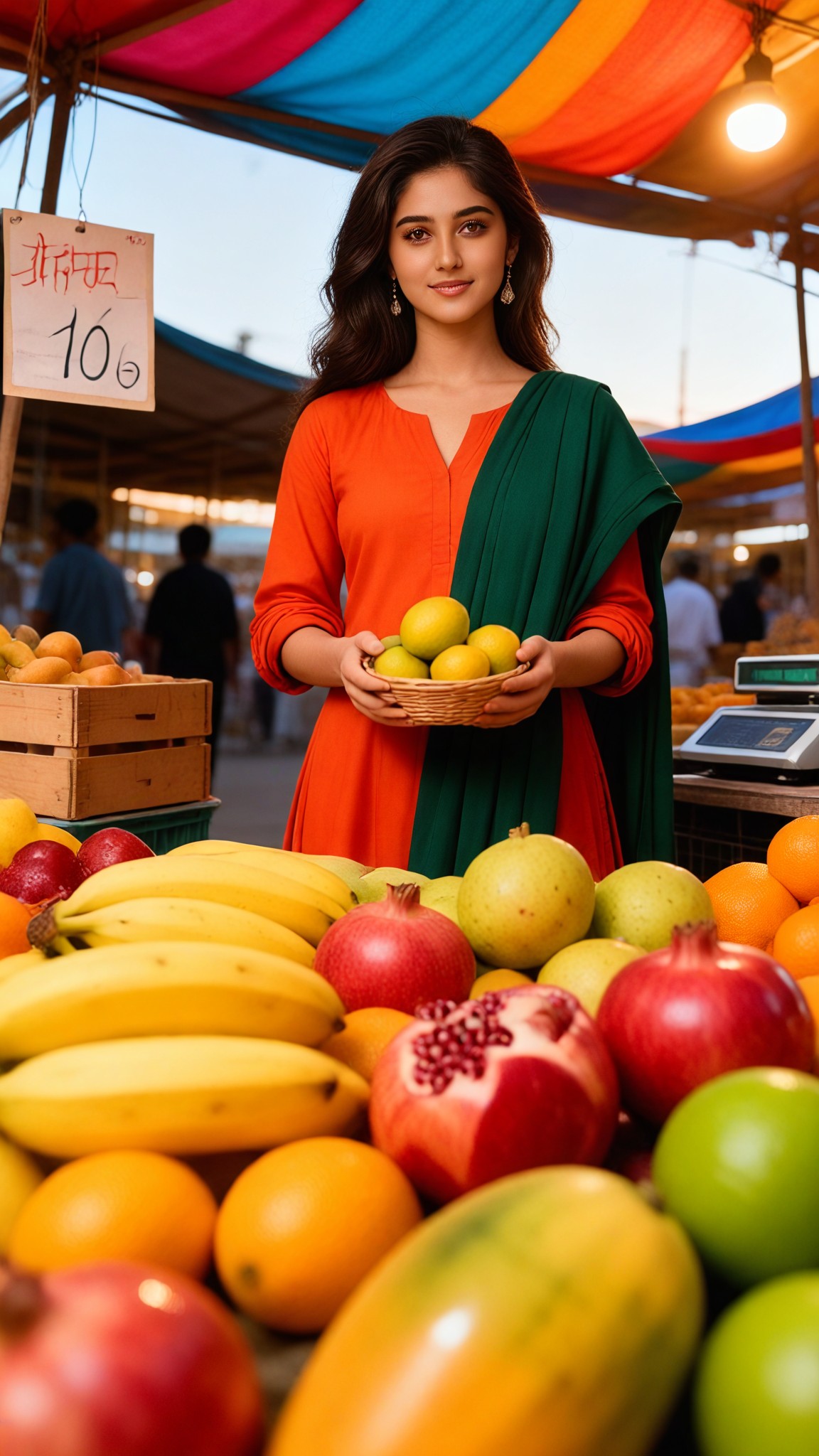 Fruit stalls at the market image