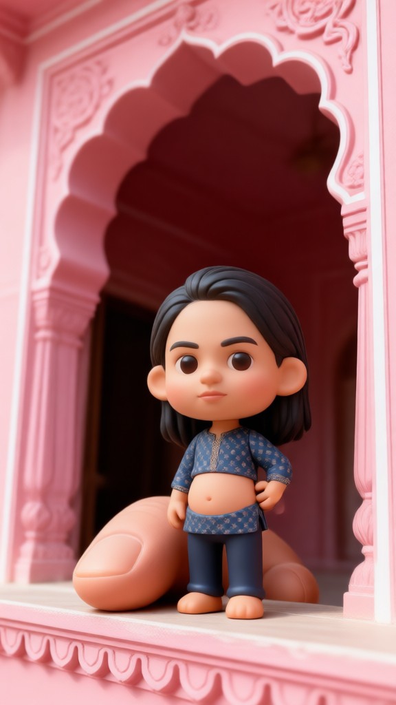 Pink City Bounce Doll image