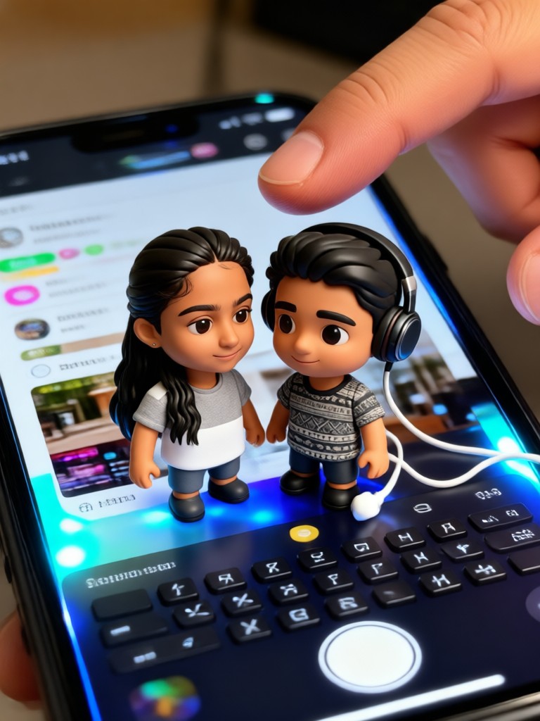 Phone Couple Tap Doll image