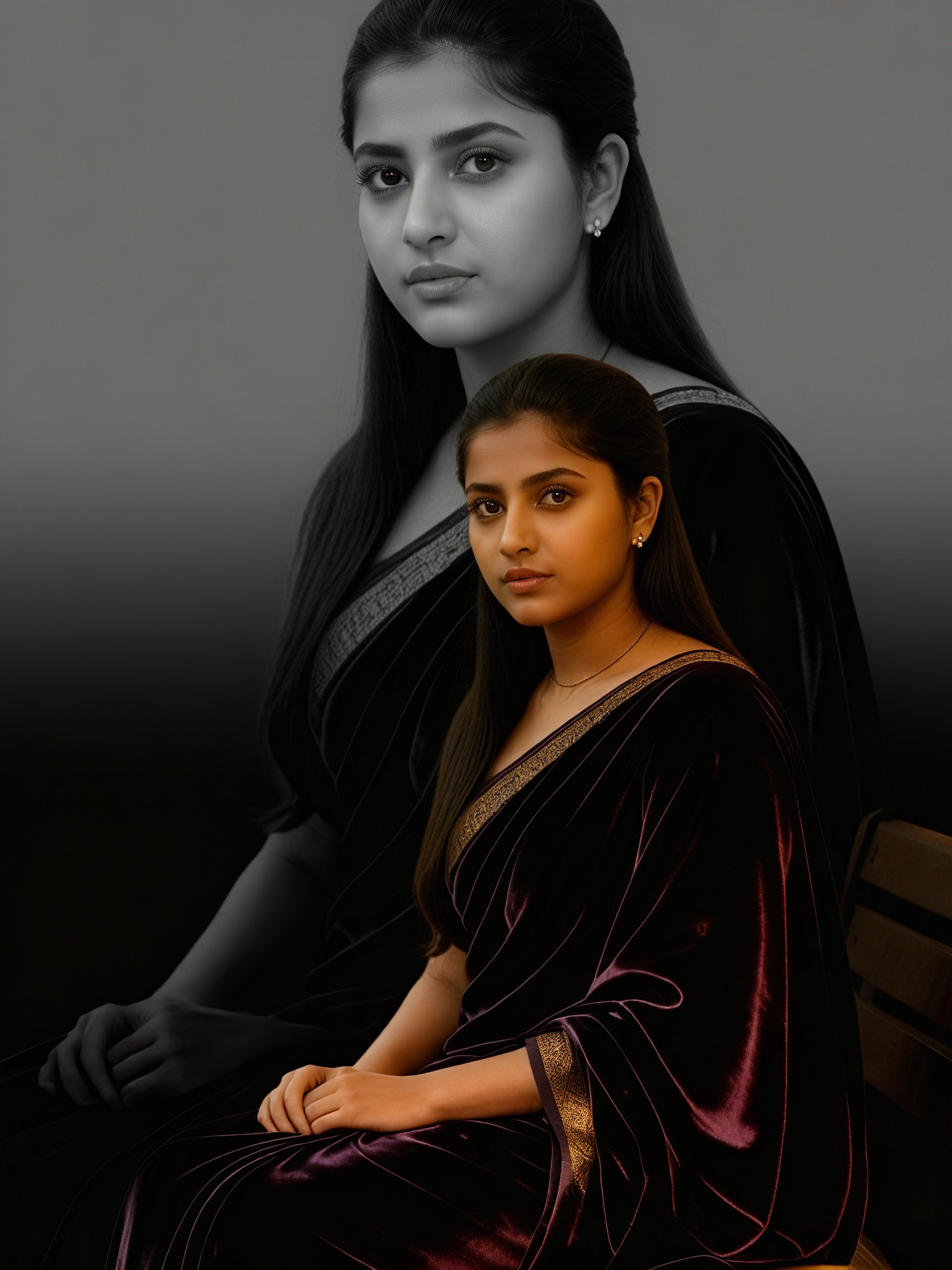 Purple Saree Portrait image