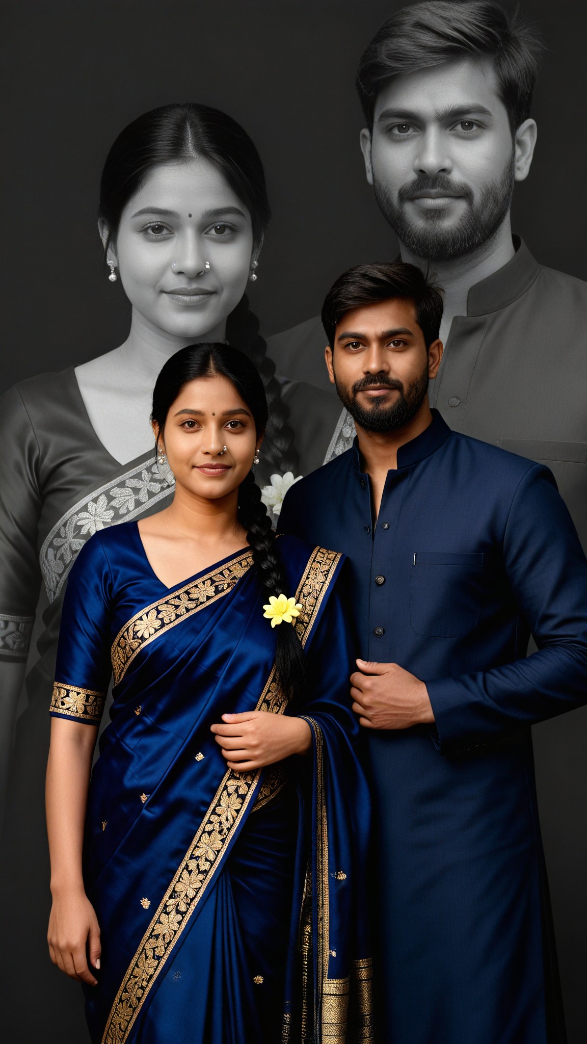 Navy Couple Portrait image