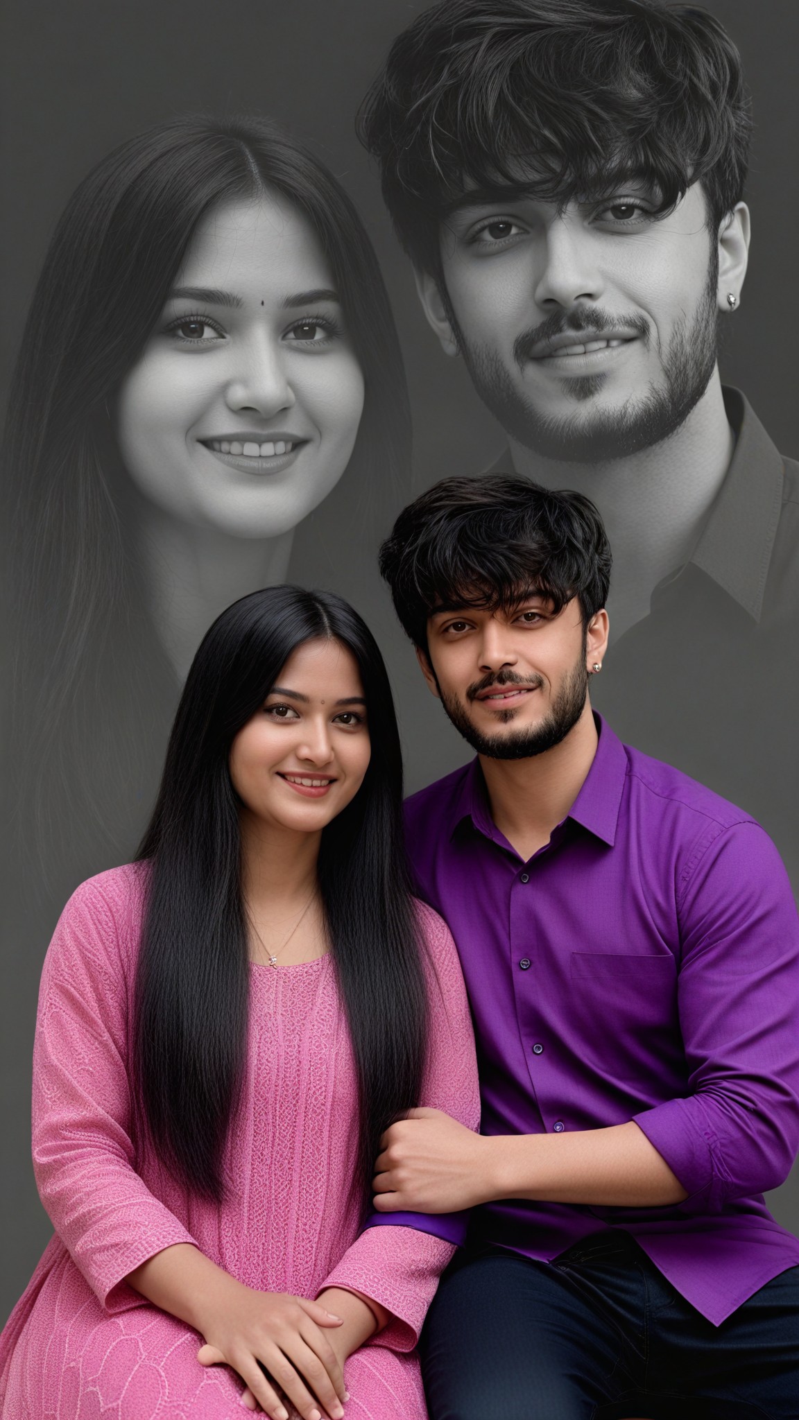 Purple Couple Portrait image