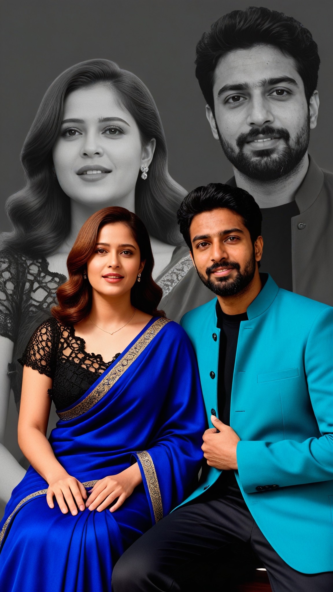 Blue Couple Portrait image