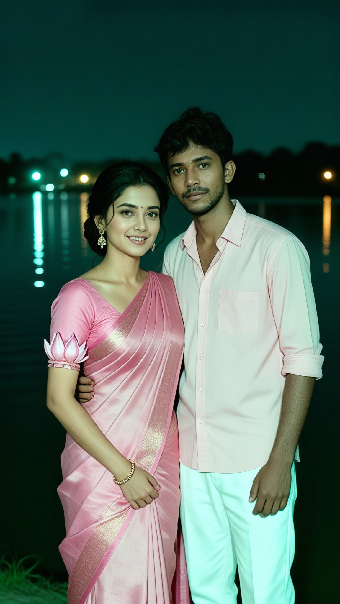 Lake Night Flash Couple image