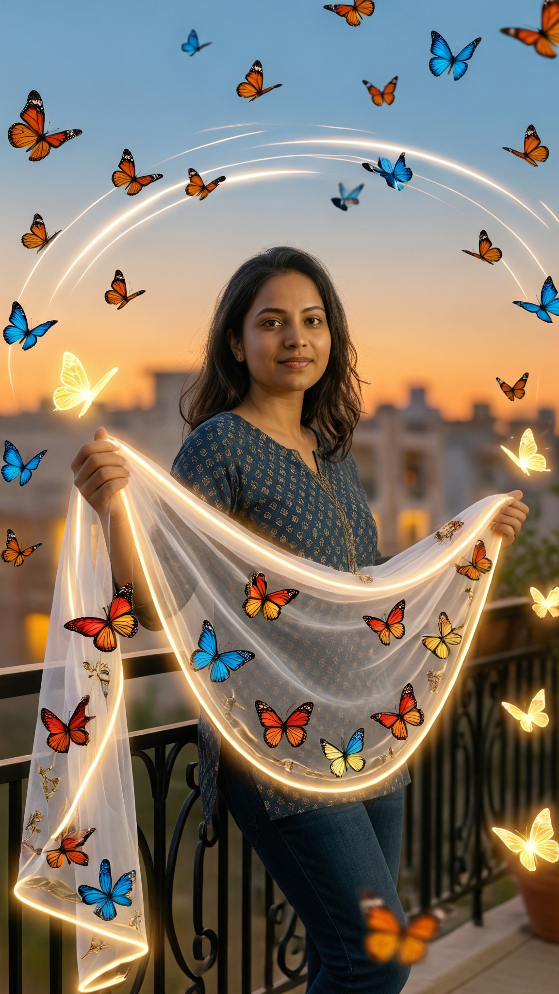 Butterfly Dupatta Magic image