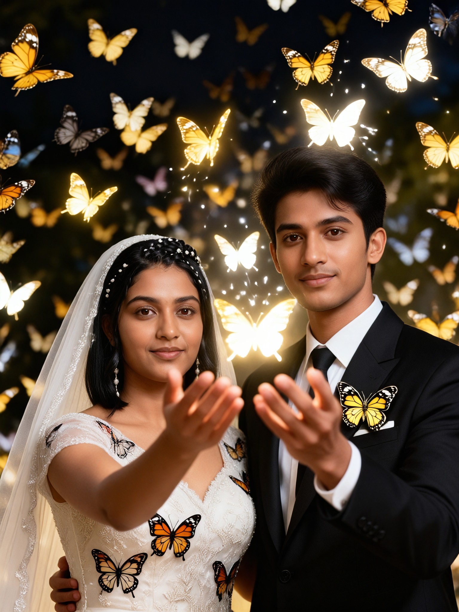 Bridal Butterfly Couple image