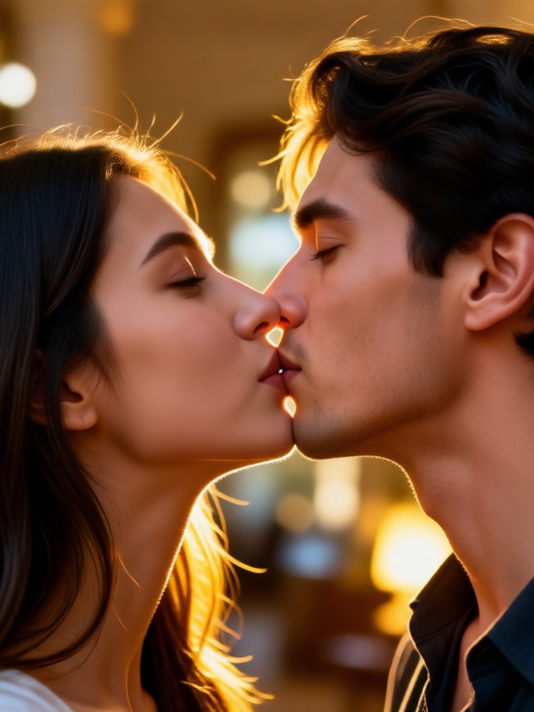 Vídeo de abrazo romántico en estilo de ensueño fantástico