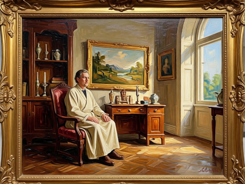 AI color adjustment for oil painting conversion
