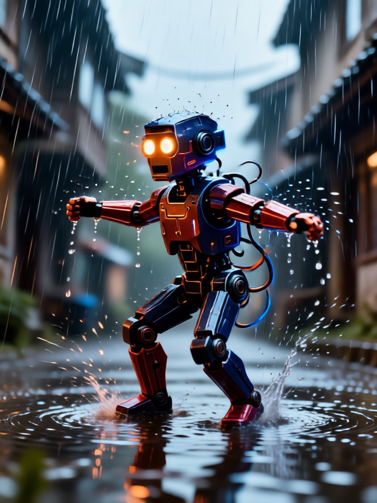 Cinematic slow motion rain droplets on skin
