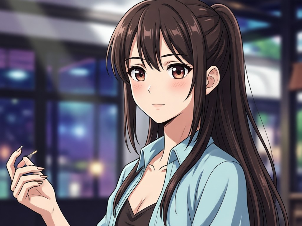 Seluruh adegan foto diubah menjadi latar belakang dan karakter anime