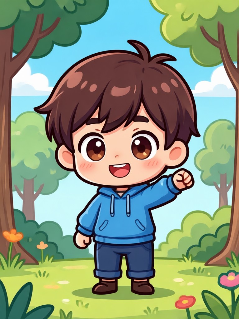 Transformação com efeito de vídeo chibi por IA