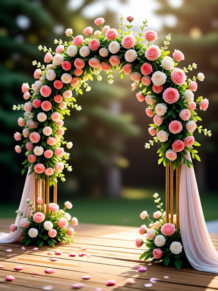 Vintage glamour wedding cake table AI
