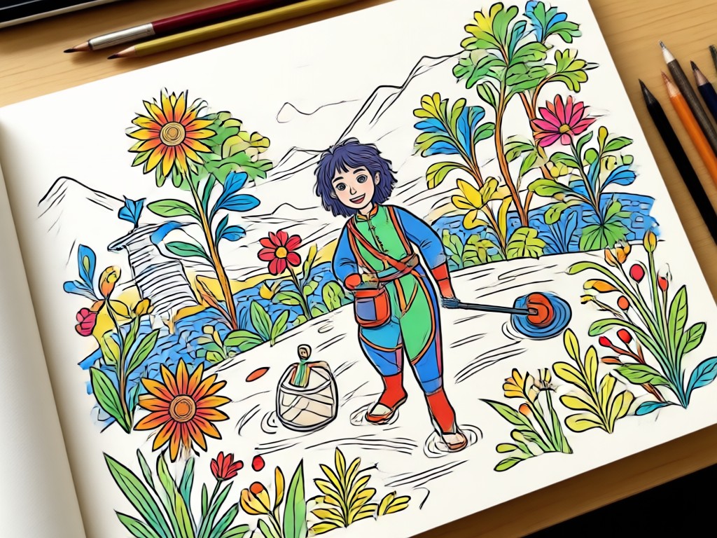 Simple vs complex AI coloring sheets