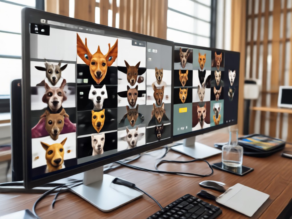 Using a dog filter in live video recording mode