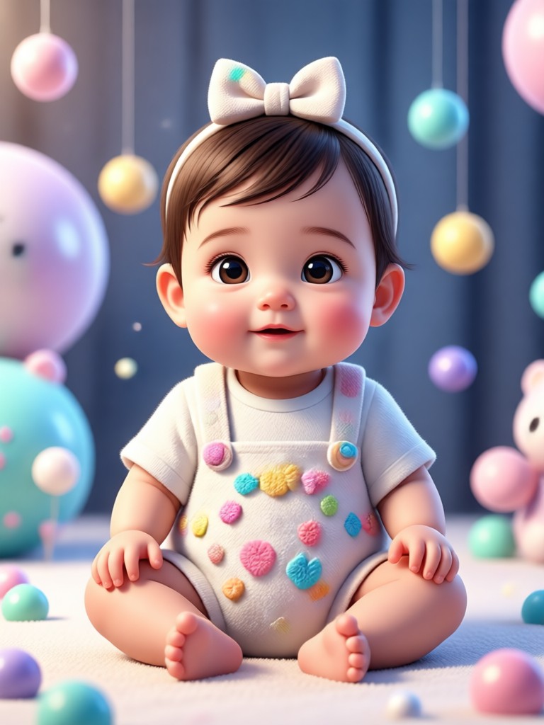 Ghibli style baby art