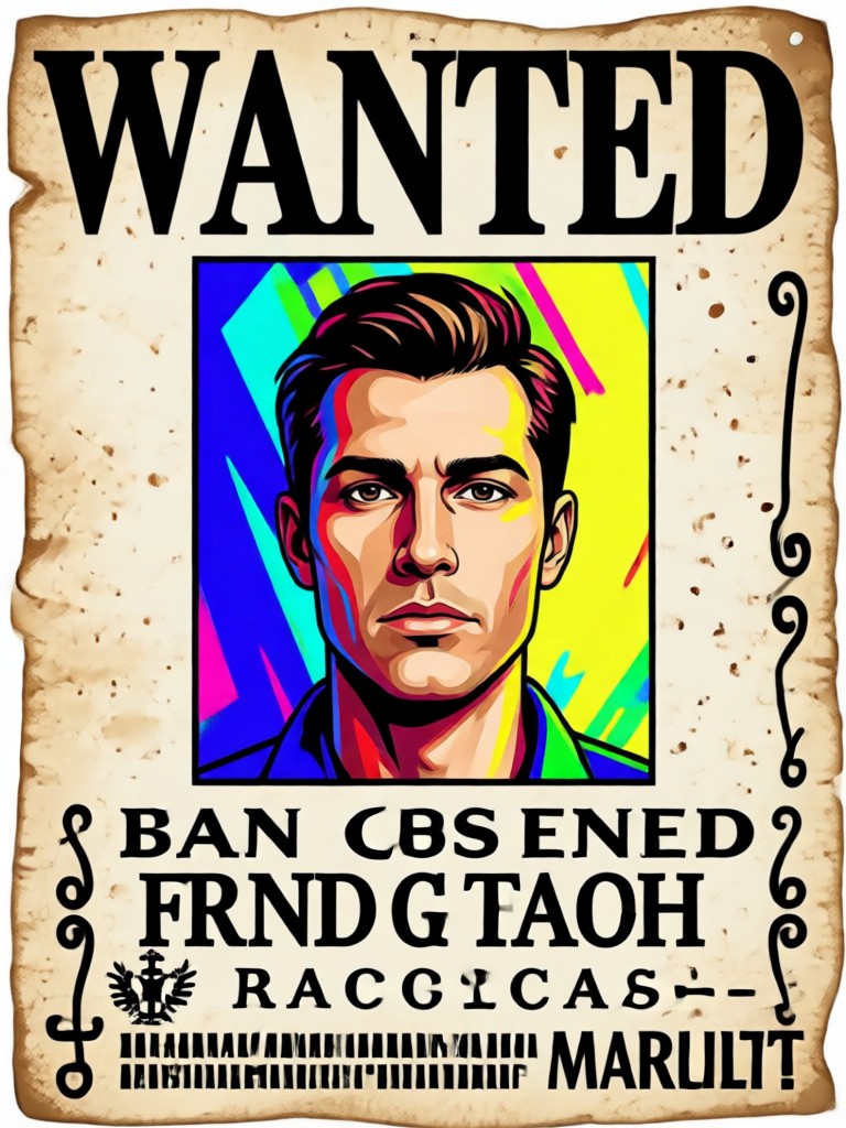 Historical old west wanted poster