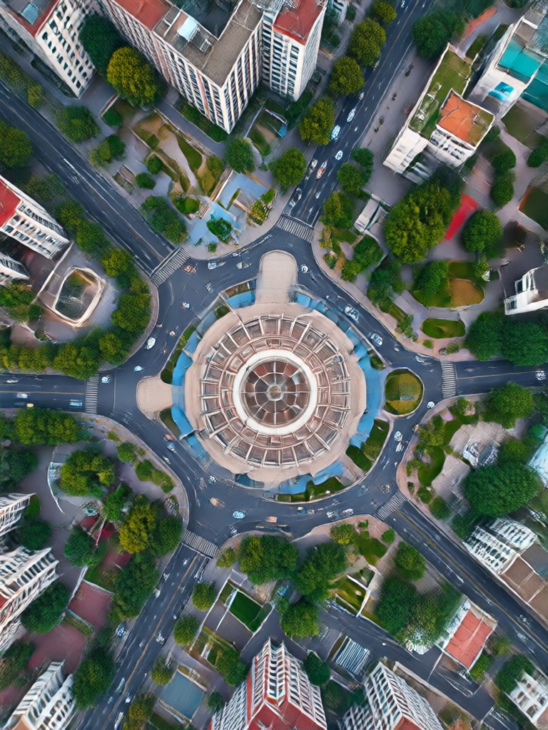 Industrial complex aerial rendering