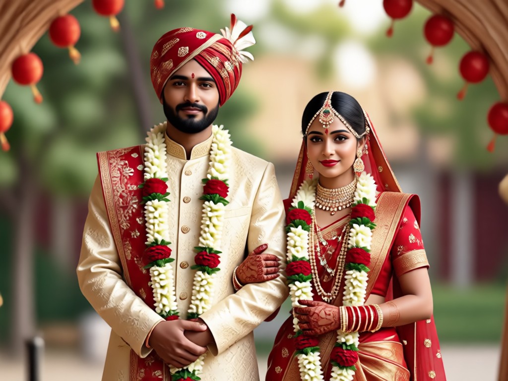 ai generator für traditionelle indische hochzeitskleidung