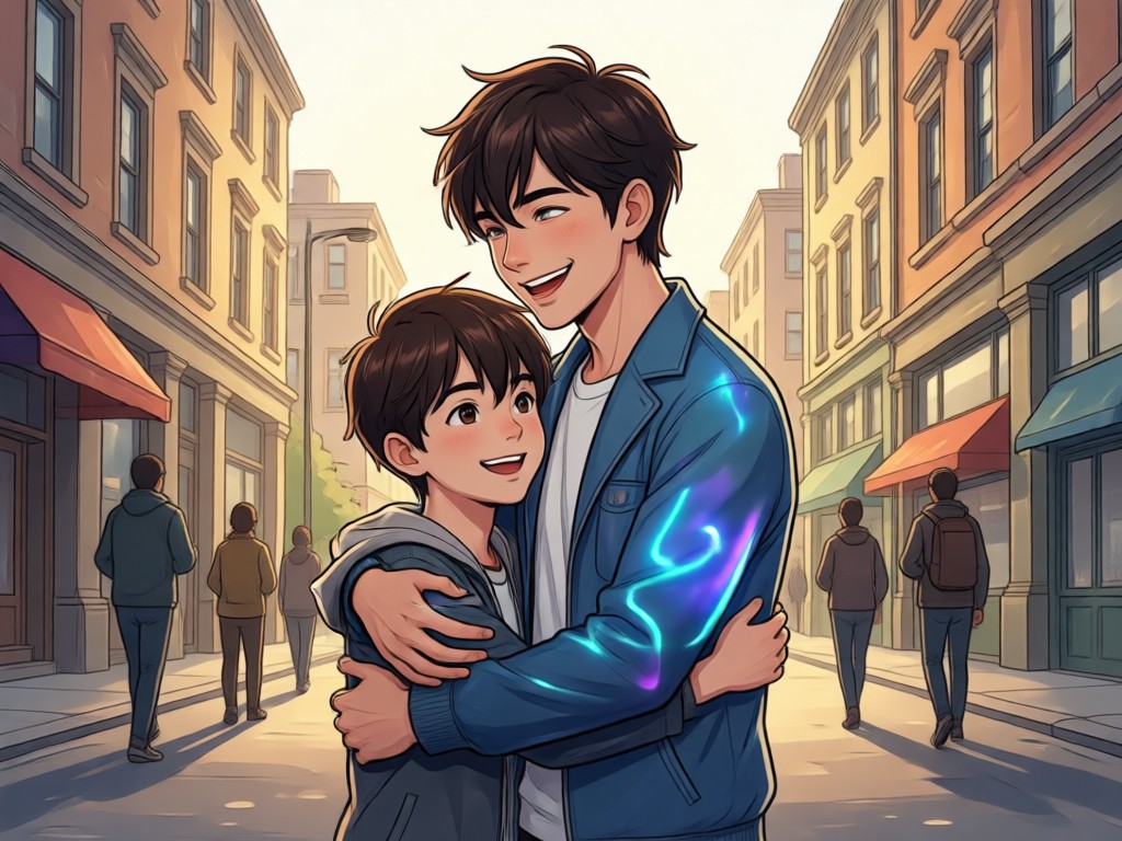 AI blending example for emotional hug