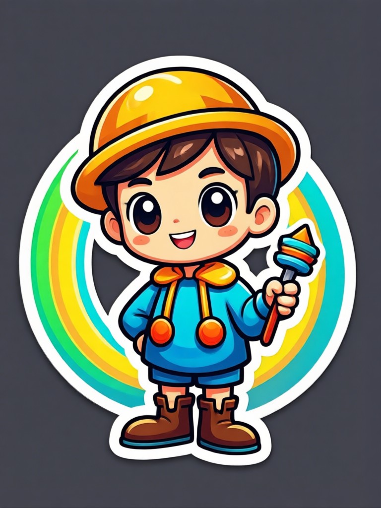 Cyberpunk character AI sticker