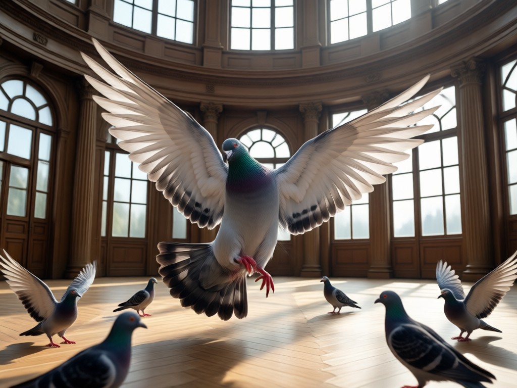 Share AI Pigeon Dance video to social media