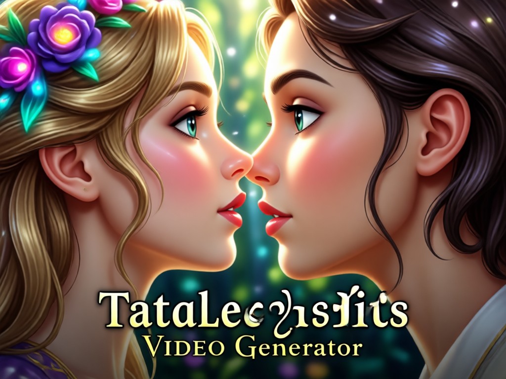Video de beso de cuento de hadas con IA a partir de una foto