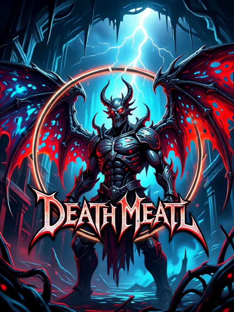 Logo using a blood splatter texture as the primary background element