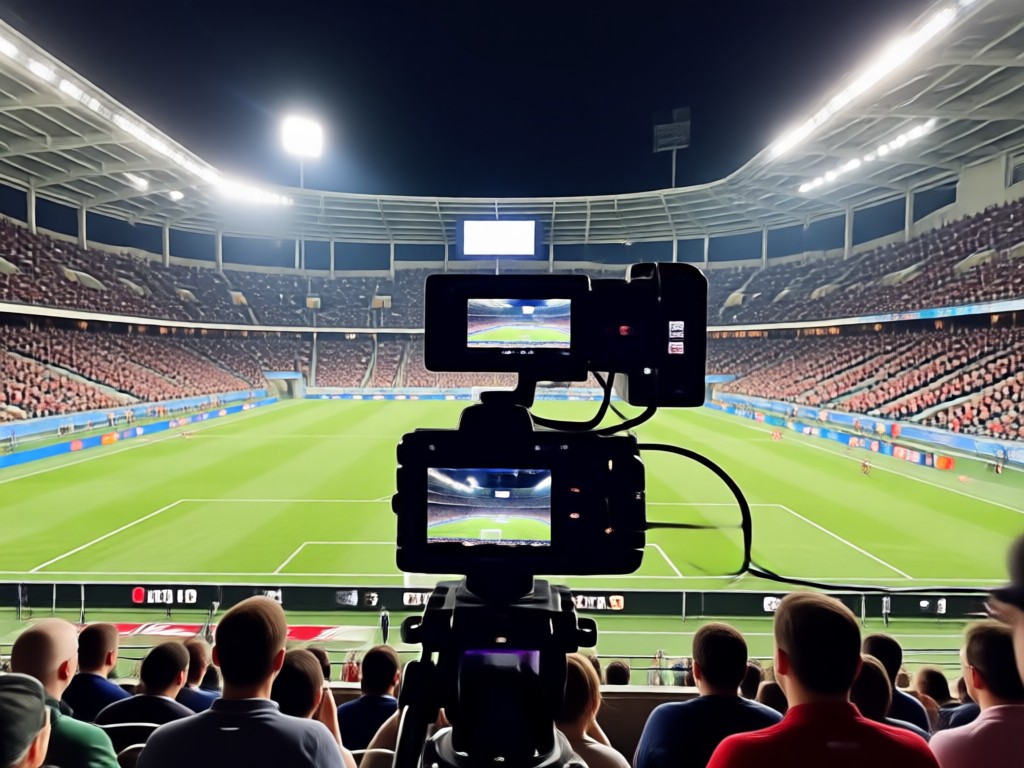 Authentic broadcast style stadium camera effect