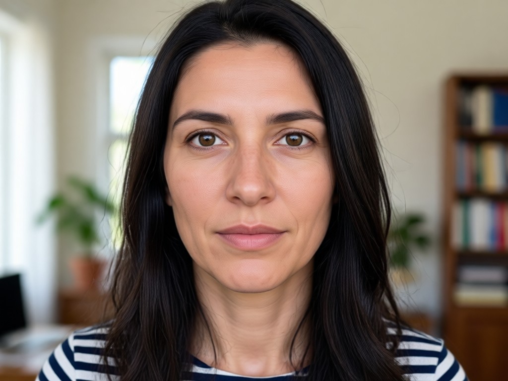 Realistic AI face swap blending example