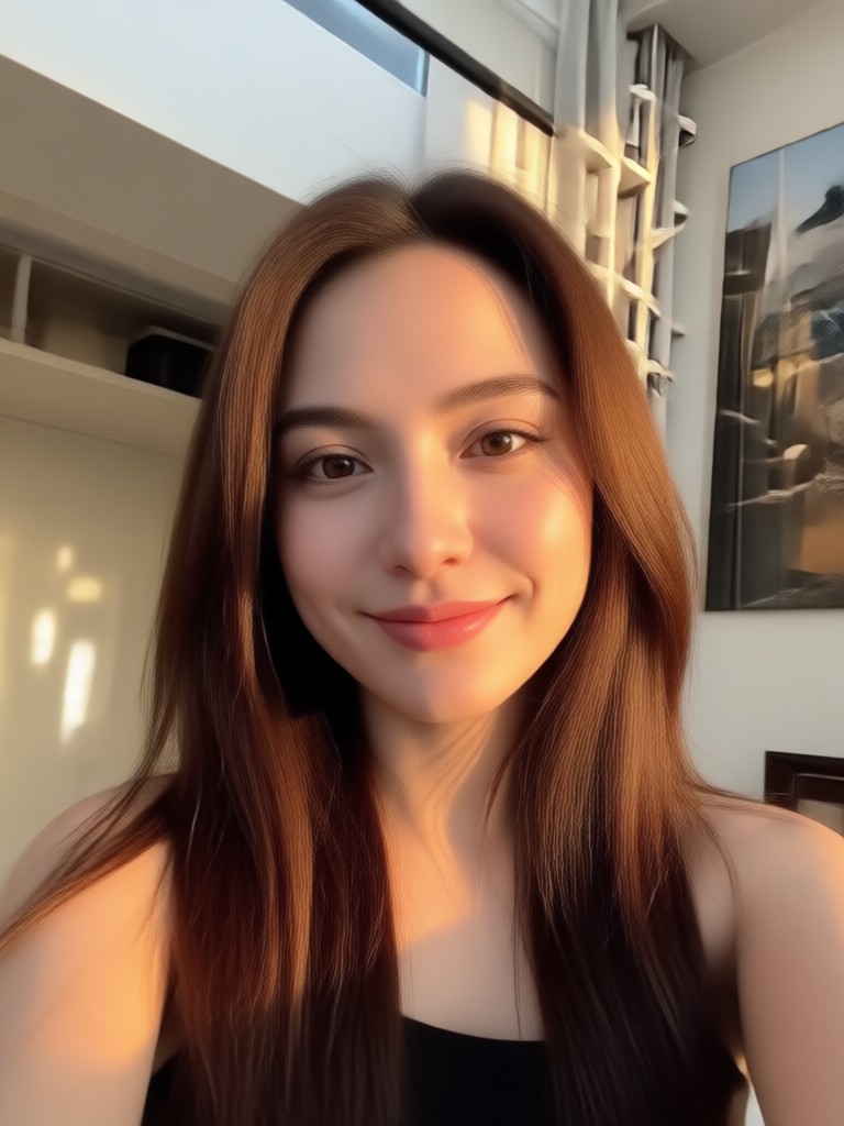 Warmer Filter auf ein lockeres Outdoor-Selfie-Video angewendet