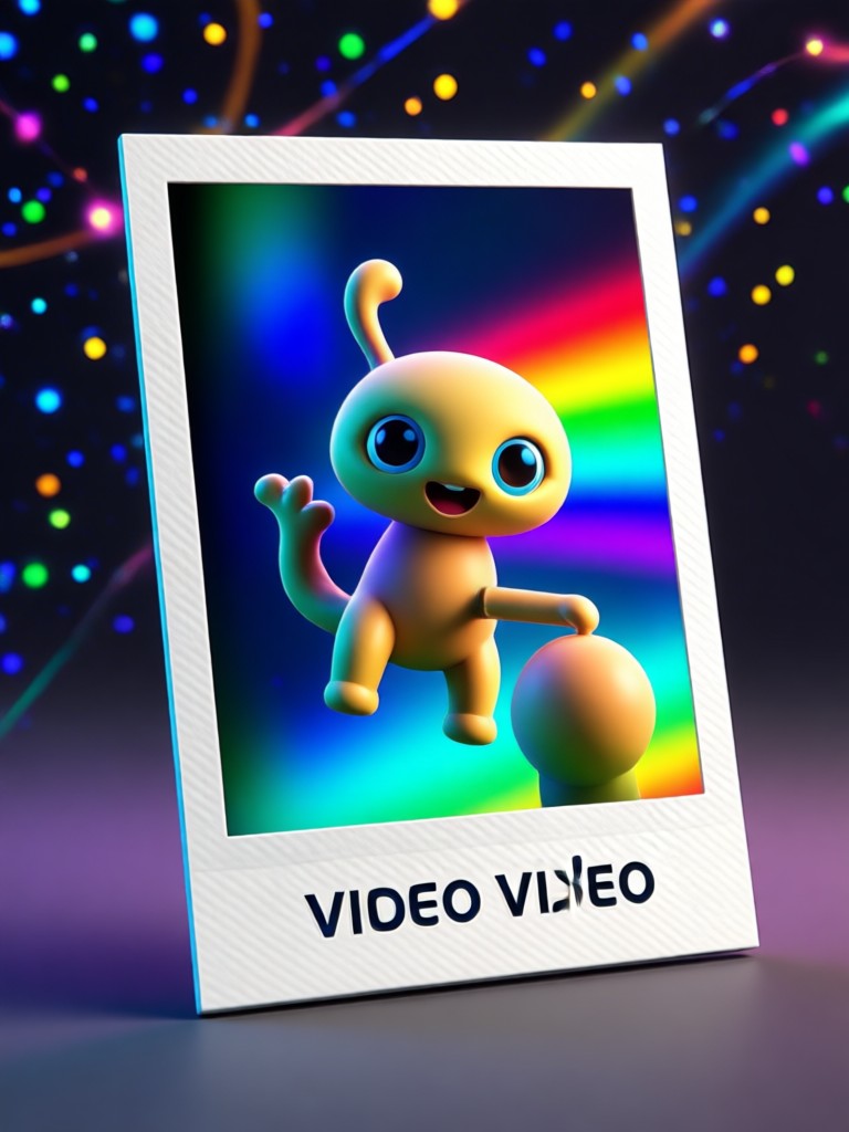 Landscape turning into animated 3D polaroid