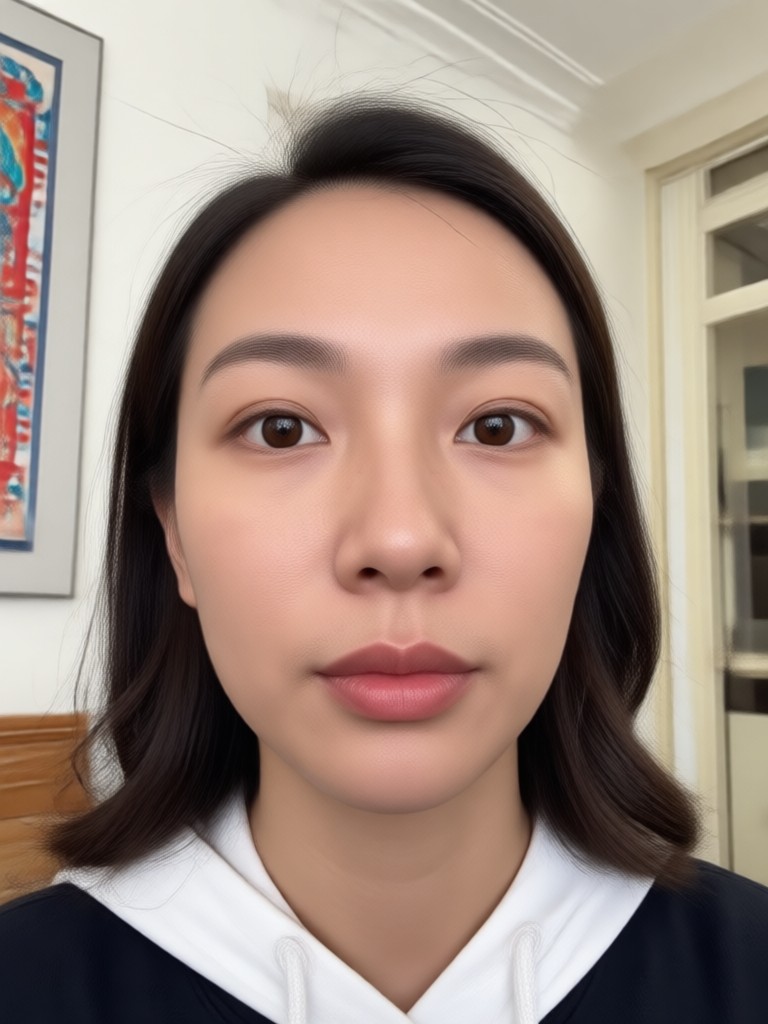 Group photo with one person's face swapped seamlessly